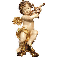 Putto Ulrich con violino su piedistallo 