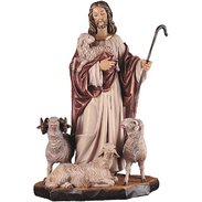 Jesus Shepherd with sheep 