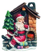 Santa Claus with house 