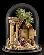 Set of 17 pieces & glass dome 