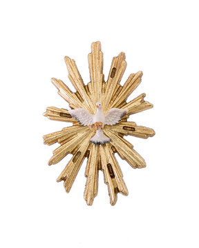 Aureola con colomba LE10901-114 (12 cm, colore)