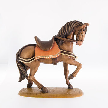 Cavallo con la gamba destra alzata LE24044 (10 cm, colore)