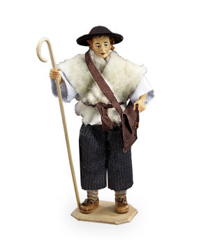 Pastore con bastone e borsa LE10901-430 (12 cm, colore)