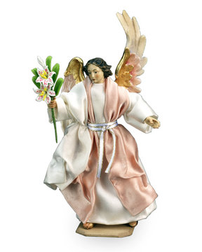 Angelo Annunciazione con giglio LE10901-50 (12 cm, colore)