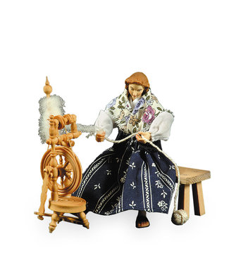 Donna con filatoio LE10901-501 (12 cm, colore)