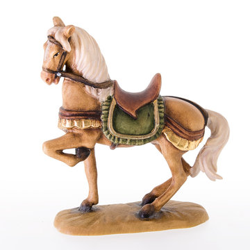 Cavallo con la gamba sinistra alzata LE24043 (10 cm, colore)