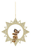 Cherub with violine on star 