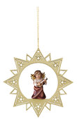Heart Angel with lute on star 