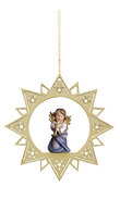 Heart Angel with trumpet on star 