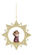 Heart Angel with flute on star 