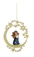 Heart Angel with horn on moon 