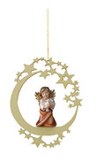 Heart Angel with dove on moon 