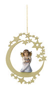 Heart Angel with heart on moon 