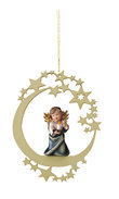 Heart Angel with candle on moon 
