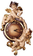 Clock with angels 