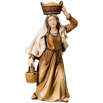 Donna con cesto 500--08 (10 cm, colore)