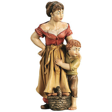 Donna con ragazzo 600--31 (9 cm, colore)