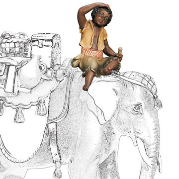 Ragazzo per elefante 600--38 (9 cm, colore)
