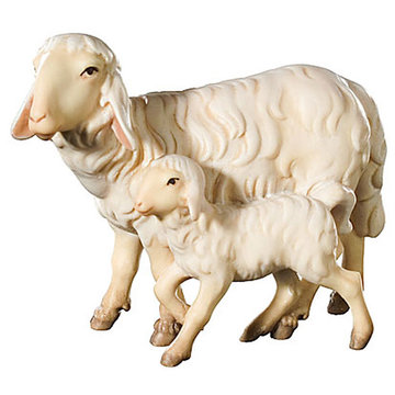 Pecora con agnello 600--48 (9 cm, colore)