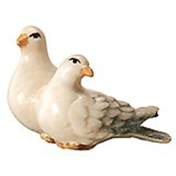 Coppia colombi 600--86 (9 cm, colore)