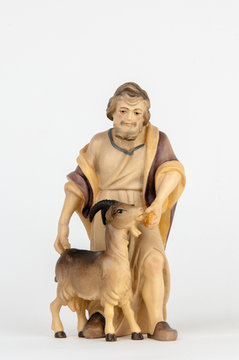 Shepherd with goat ALR445 (3,94", color)