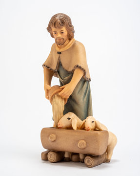 Shepherd with drinking trough AR454 (3,94", color)