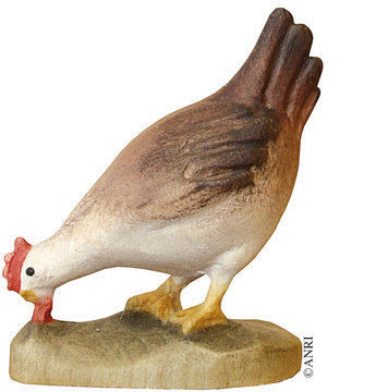 Gallina bruna che becca AN79700-96-2 (7,5 cm, colore)