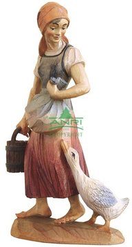 Pastorella con oca AN79700/60C/L (15 cm, colore)