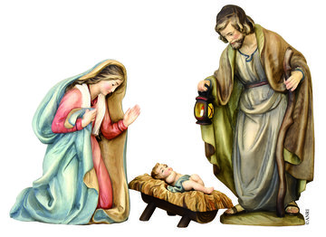 Sacra Famiglia - Presepe Ulrich Bernardi AN79770-1-3 (10 cm, colore)