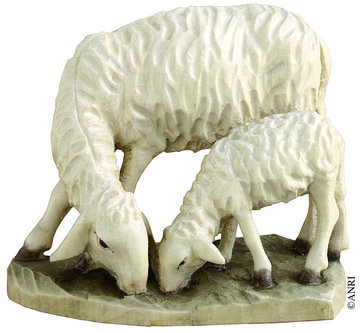 Pecora con agnello AN79770-16 (10 cm, colore)