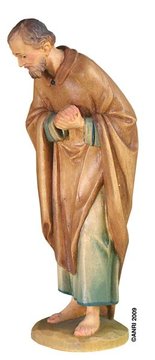 Hl. Josef - Prof. Karl Kuolt Krippe AN79700-2 (7,5 cm, lasiert)