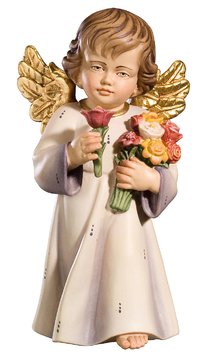 Benedikt Engel m. Blumen AR115-07W (5 cm, lasiert)