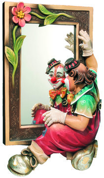 Clown c.specchio(destra) AR410 (20 cm, colore)
