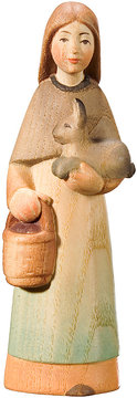 A.Frau m.Hase AR931 (13 cm, lasiert)
