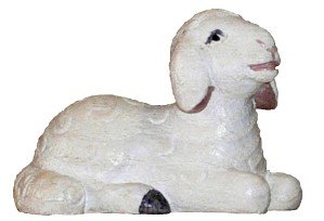 A.Lamm liegend AR963 (13 cm, lasiert)
