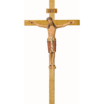 Cristo Romanico su Croce B6017 (16 cm, antico)