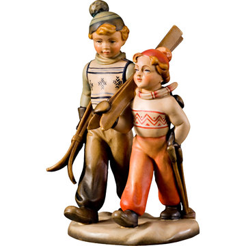 Couple of skiers B1013 (3,54", color)