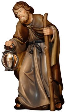 Hl. Josef mit Beleuchtung SA2012 (8 cm, lasiert)