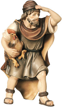 Hirte mit Hahn SA2180 (8 cm, lasiert)
