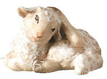 Lamm sich kratzend SA2490 (8 cm, lasiert)