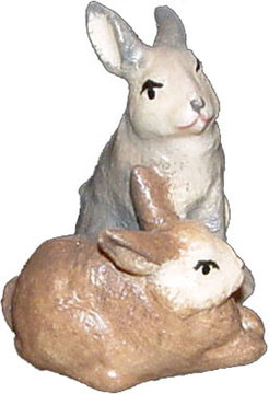 Kaninchenpaar SA2530 (8 cm, lasiert)