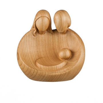 Krippenblock modern art Kirsche P4005E (4,5 cm, natur)