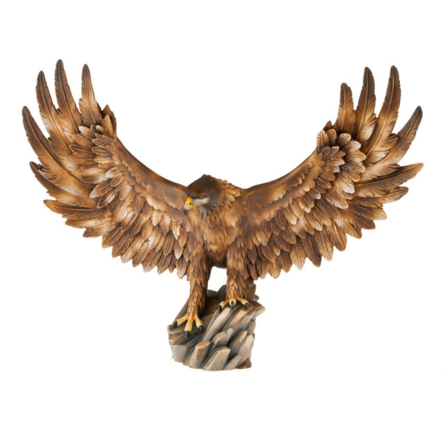 Aquila reale ali aperte - Sculture in Legno Val Gardena
