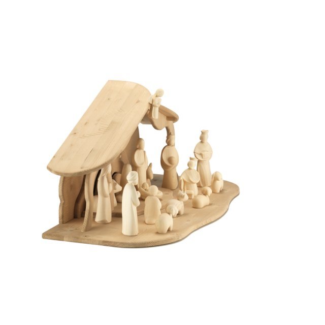 Modern Art Nativity Set 17 pieces Woodcarvings Val Gardena