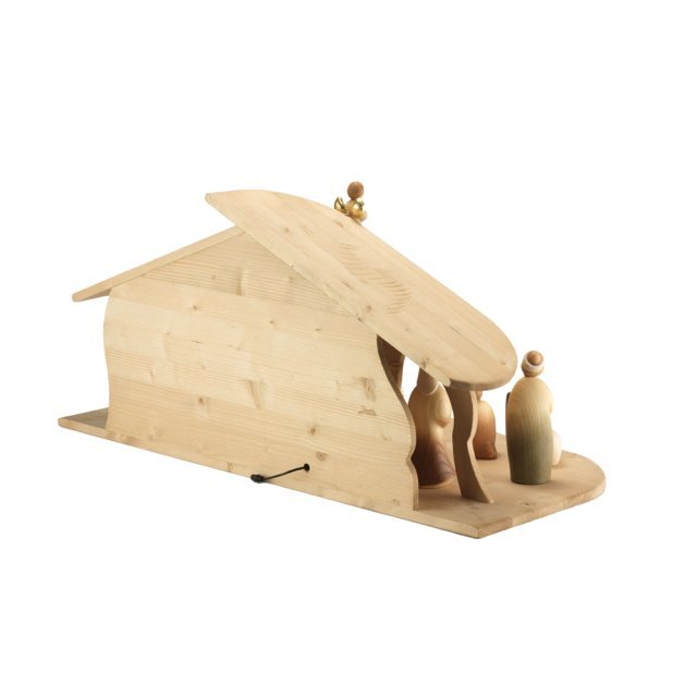 Kuhnert Drechslerei Set fai da te a piramide di Natale con statuette del presepe, in legno da assemblare, Made in Germany