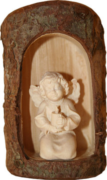 Diana mit Kerze in Grotte P9325 (5 cm, lasiert)
