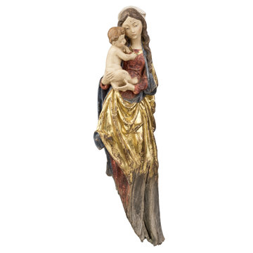 madonna radice gotica P1007 (38 cm, oro puro)