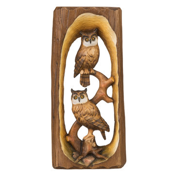basrelief owls P6019 (9,84", color)