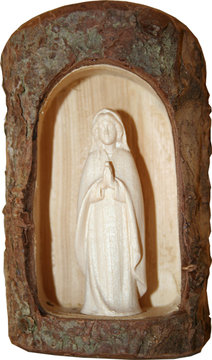 Madonna betend in Grotte P9102 (5,5 cm, natur)