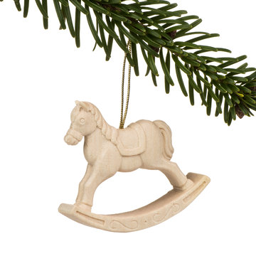 Addobbo natalizio Cavallo a dondolo P9707 (5 cm, naturale)